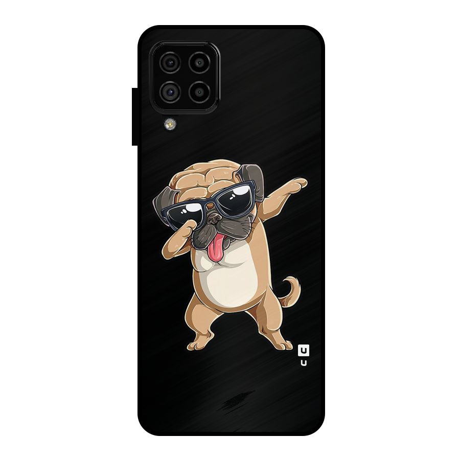 Cool Dab Dog Metal Back Case for Galaxy A22 4G