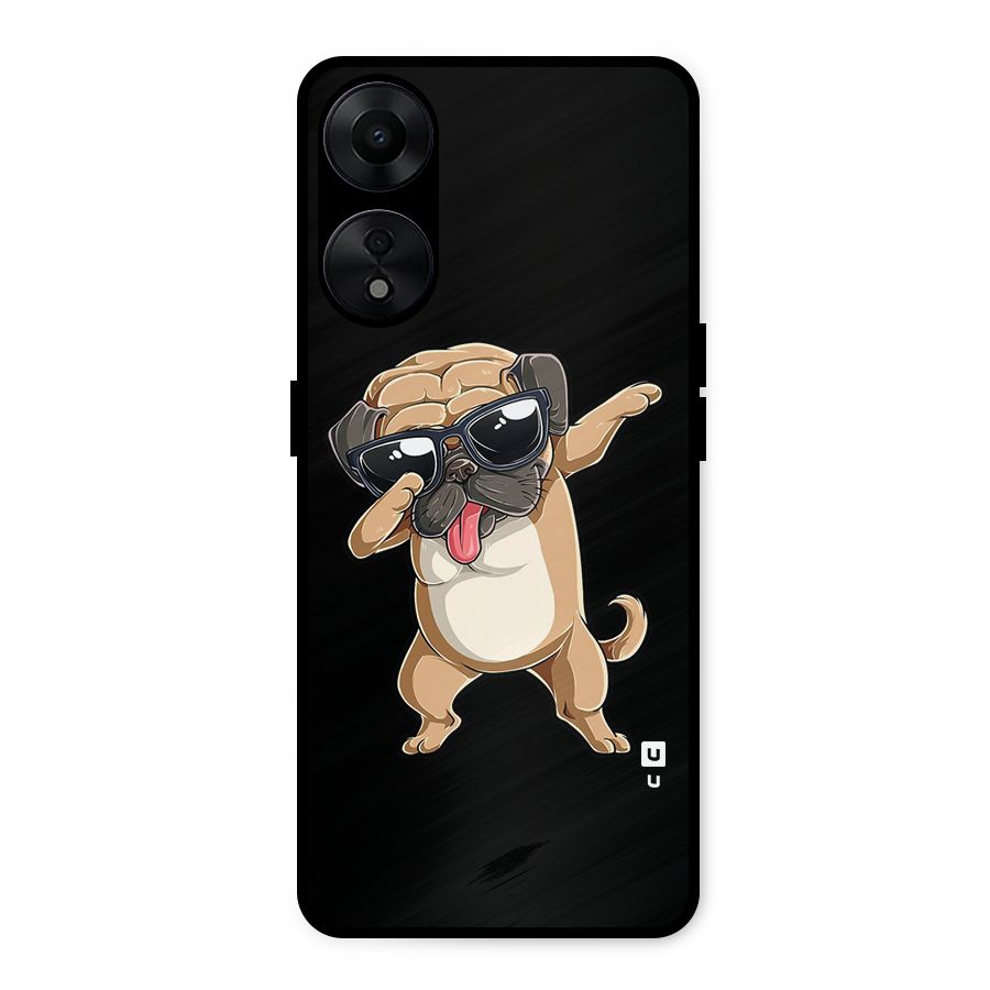 Cool Dab Dog Metal Back Case for Oppo A78 5G