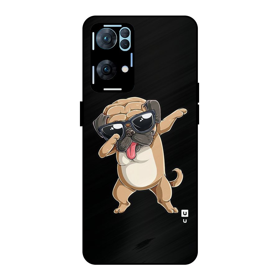 Cool Dab Dog Metal Back Case for Oppo Reno7 Pro 5G