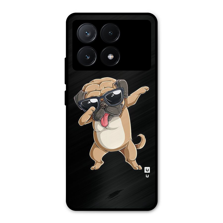 Cool Dab Dog Metal Back Case for Poco X6 Pro