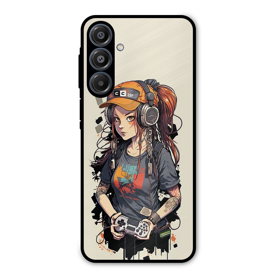 Cool Gamer Girl Metal Back Case for Galaxy A16 5G
