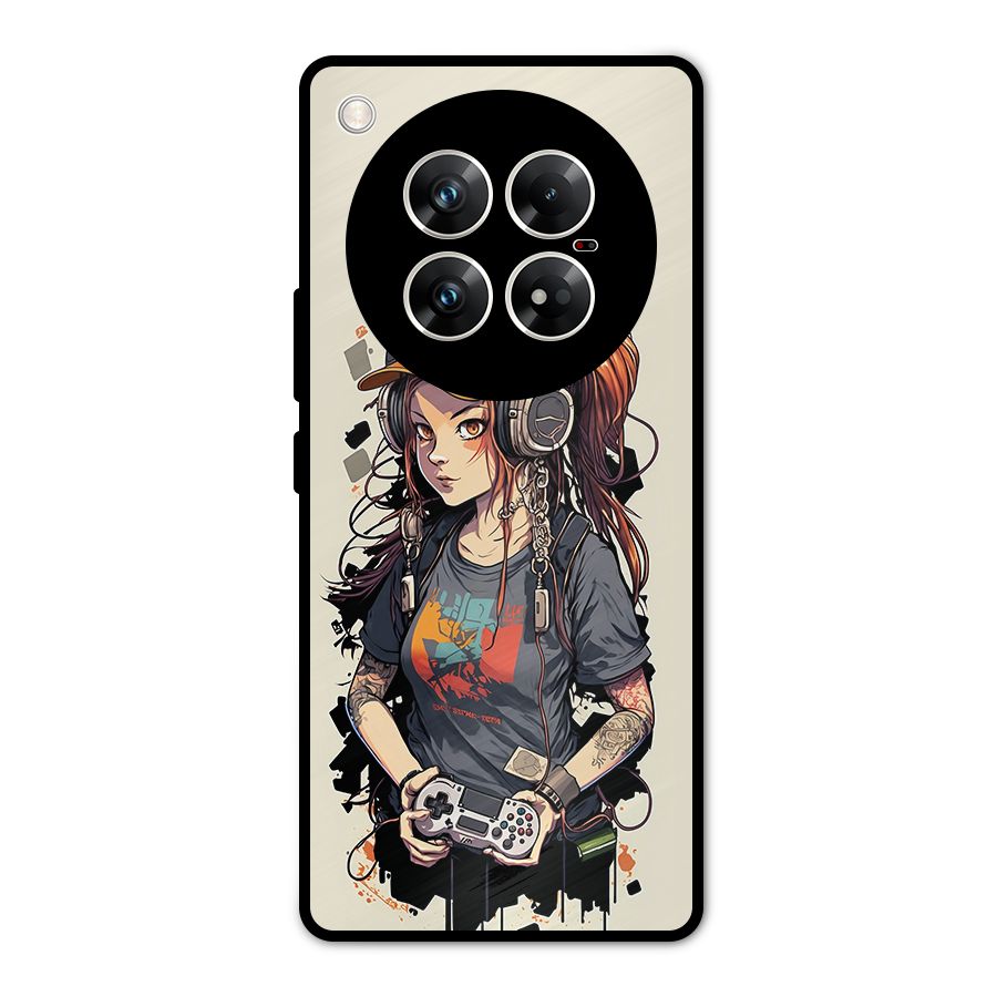 Cool Gamer Girl Metal Back Case for Infinix Zero 40 5G