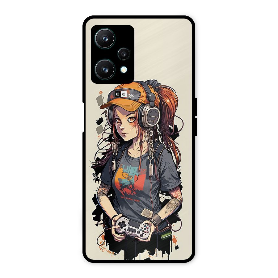 Cool Gamer Girl Metal Back Case for Realme 9 Pro 5G
