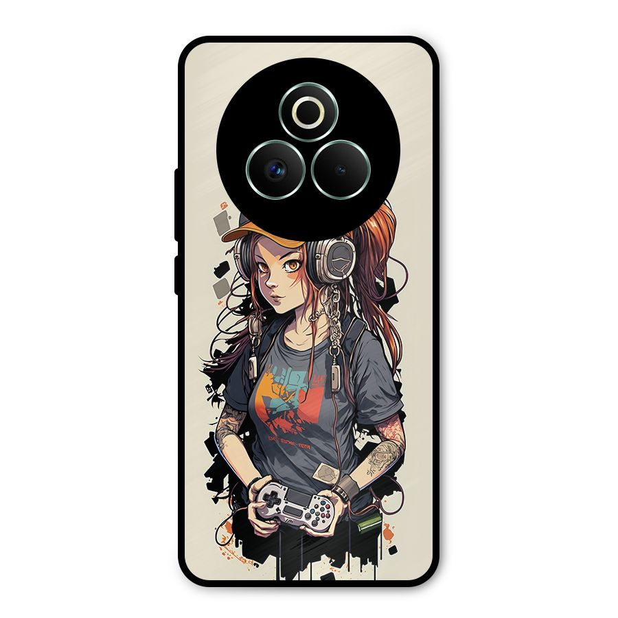 Cool Gamer Girl Metal Back Case for Realme P3 Pro