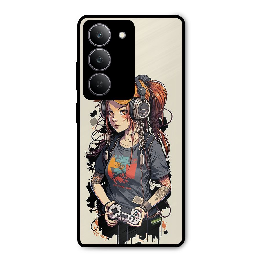 Cool Gamer Girl Metal Back Case for Realme P3x