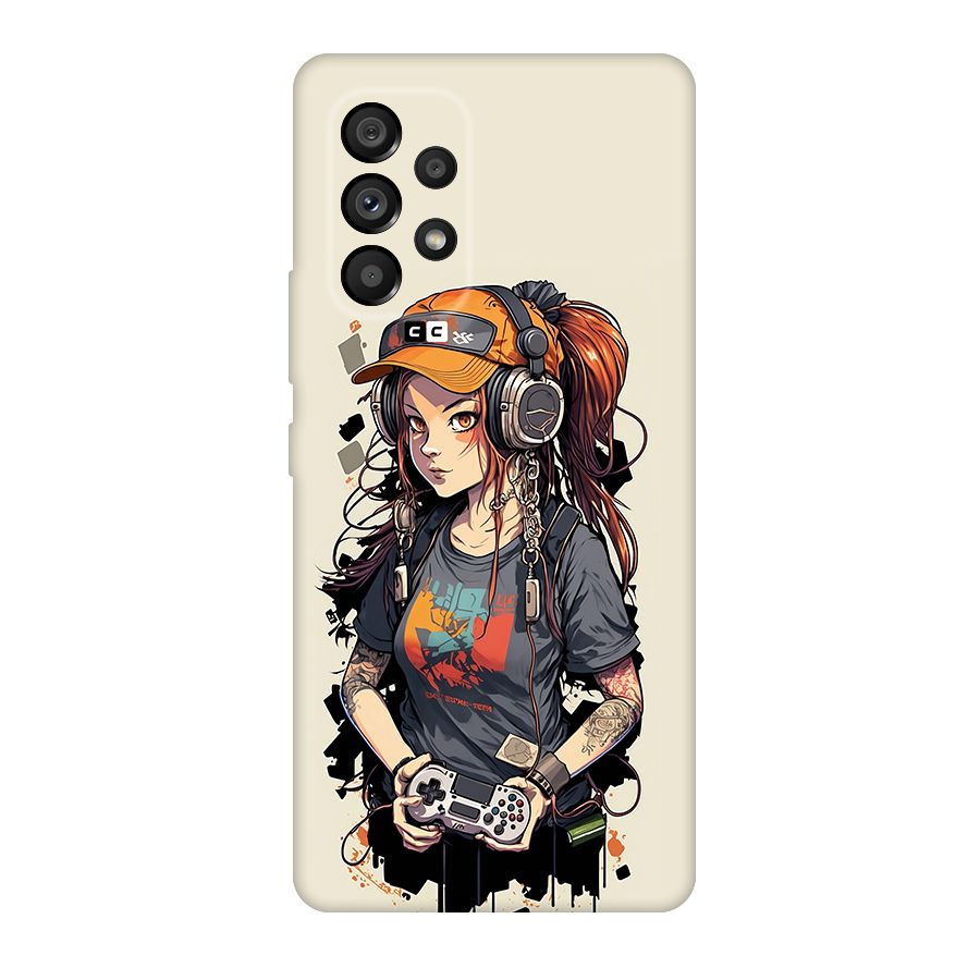 Cool Gamer Girl Original Polycarbonate Back Case for Galaxy A53 5G