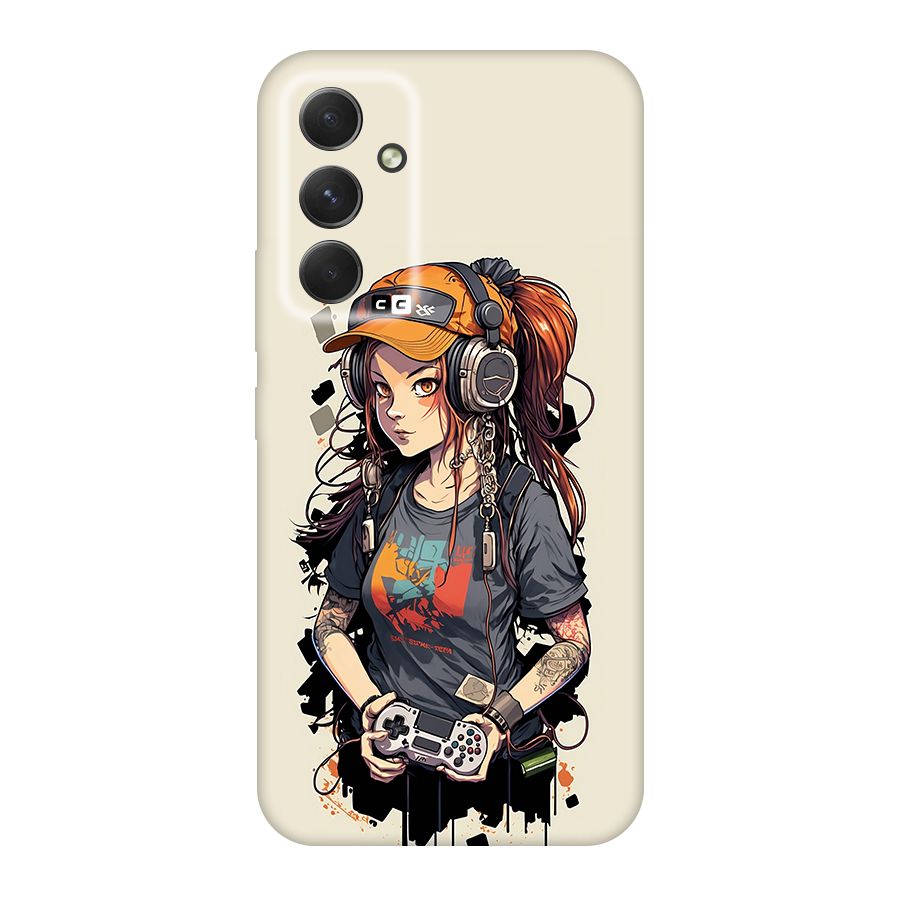 Cool Gamer Girl Original Polycarbonate Back Case for Galaxy A54