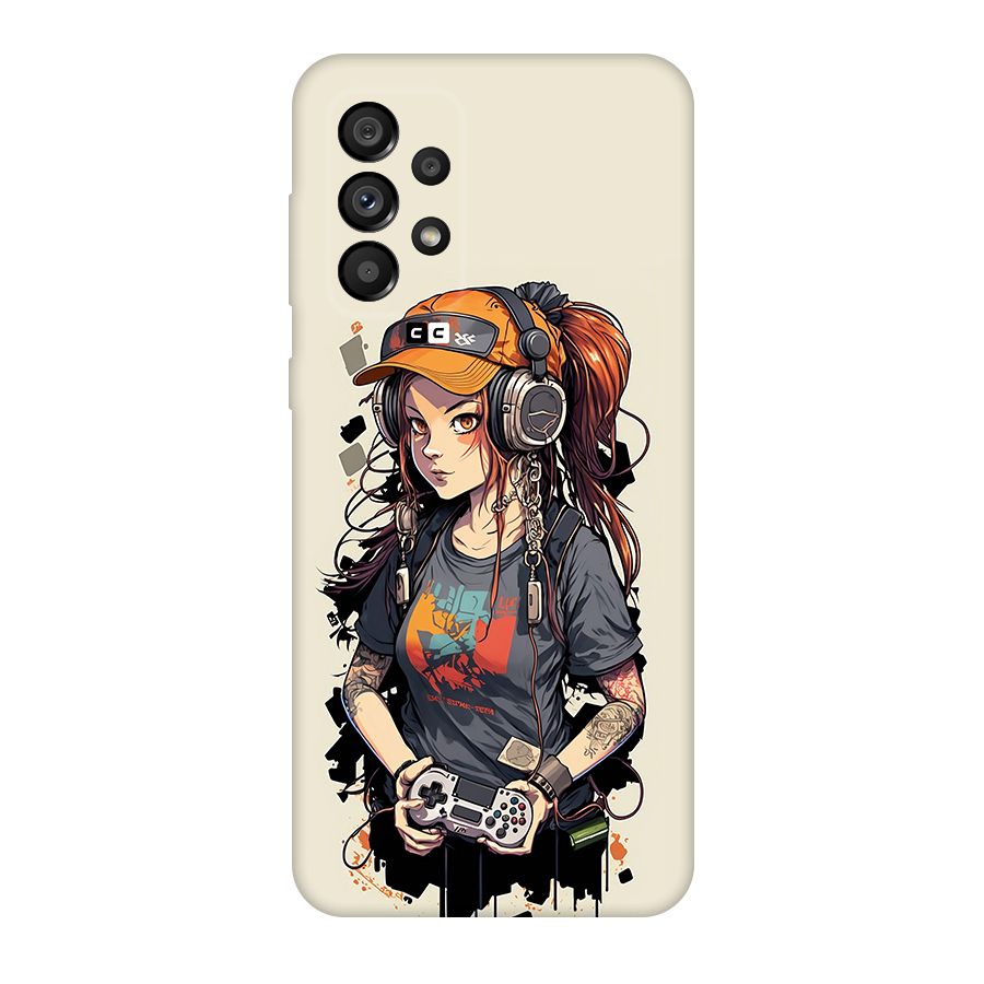 Cool Gamer Girl Original Polycarbonate Back Case for Galaxy A73 5G