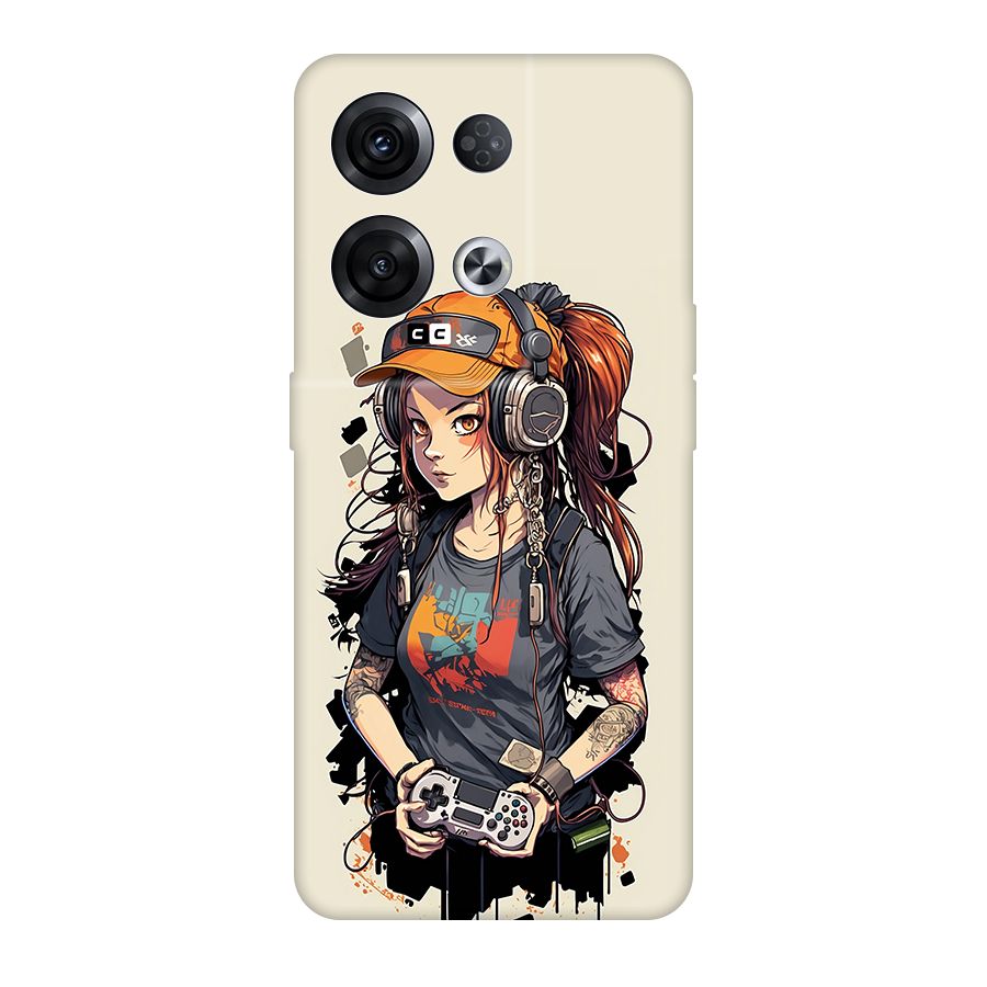 Cool Gamer Girl Original Polycarbonate Back Case for Oppo Reno8 Pro 5G
