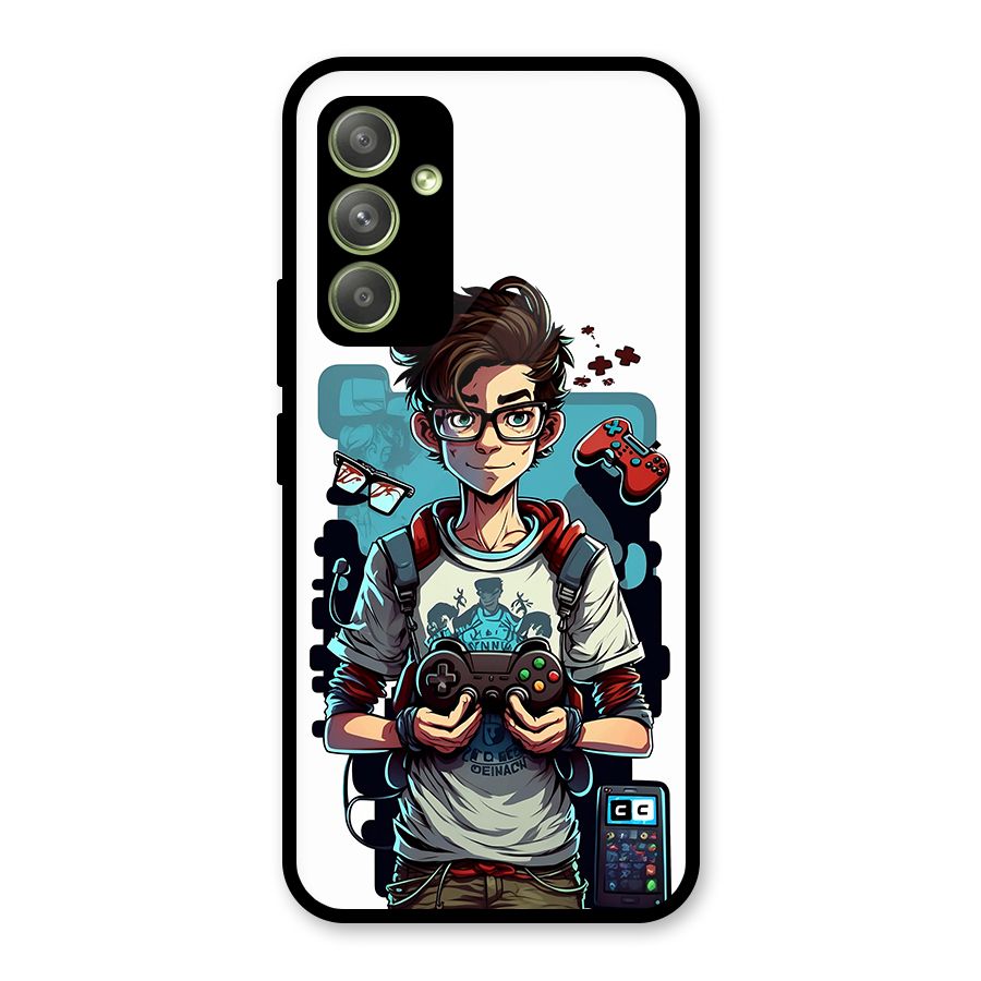 Cool Gamer Guy Glass Back Case for Galaxy A54
