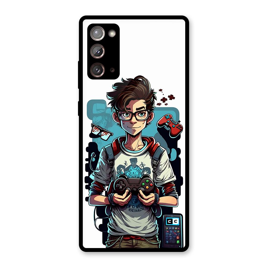 Cool Gamer Guy Glass Back Case for Galaxy Note 20