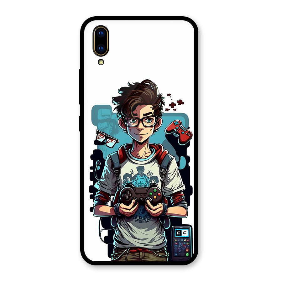 Cool Gamer Guy Glass Back Case for Vivo V11 Pro