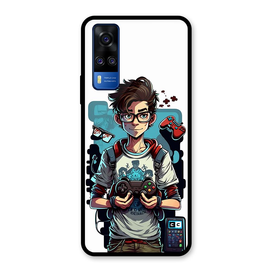 Cool Gamer Guy Glass Back Case for Vivo Y31