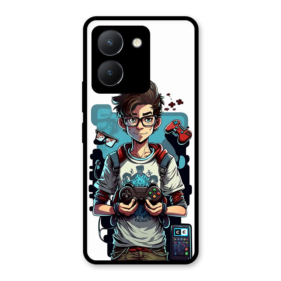 Cool Gamer Guy Glass Back Case for Vivo Y36