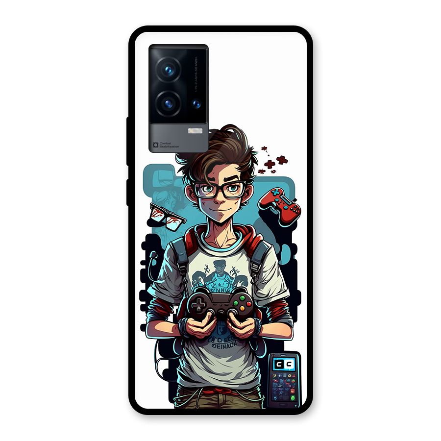 Cool Gamer Guy Glass Back Case for iQOO 9 5G