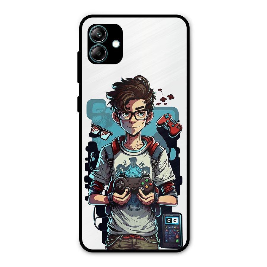 Cool Gamer Guy Metal Back Case for Galaxy A04