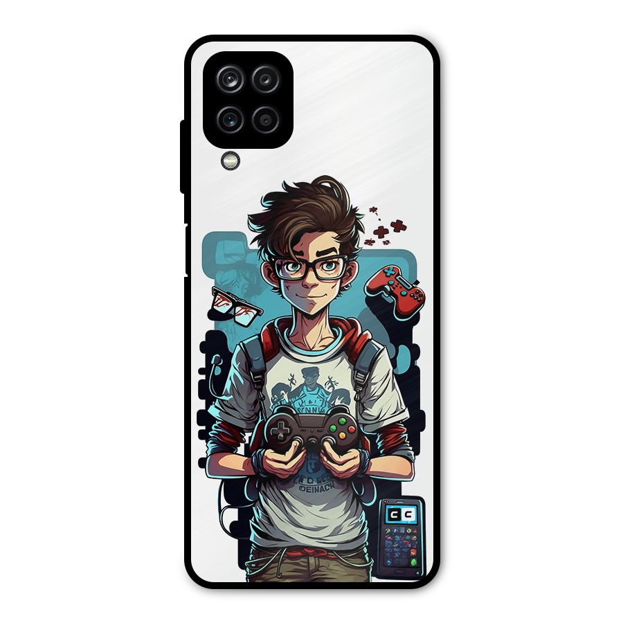 Cool Gamer Guy Metal Back Case for Galaxy A12