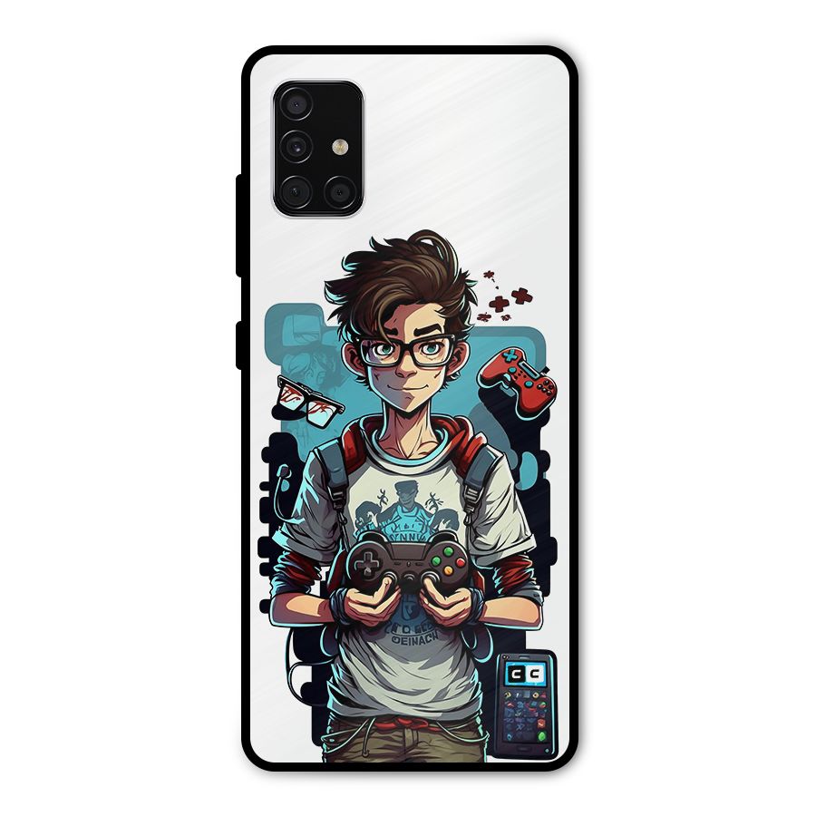 Cool Gamer Guy Metal Back Case for Galaxy A51