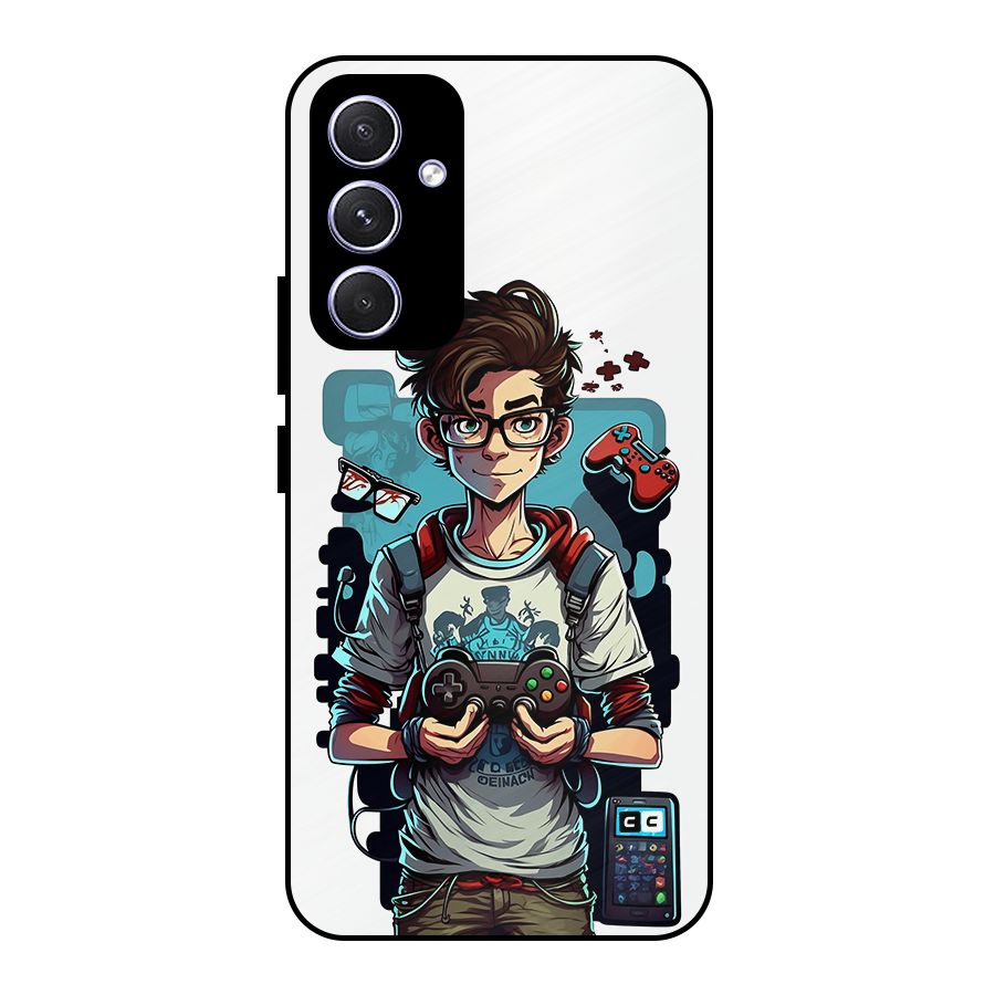 Cool Gamer Guy Metal Back Case for Galaxy A54