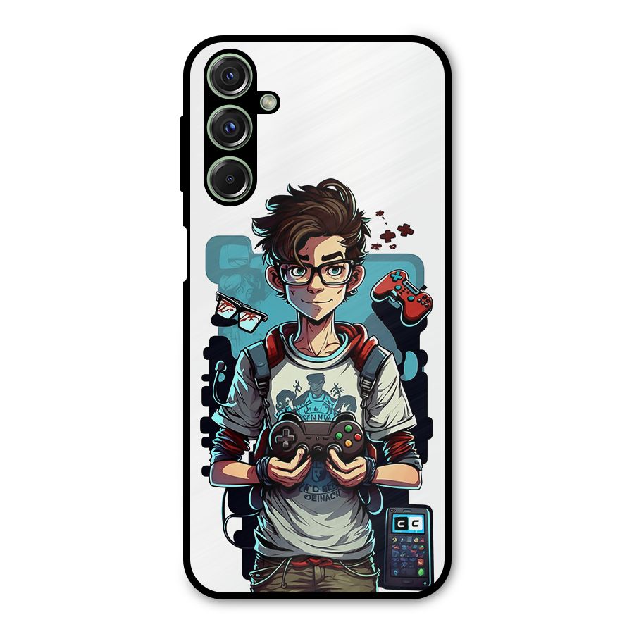 Cool Gamer Guy Metal Back Case for Galaxy F34