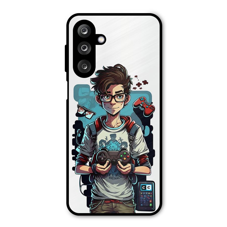 Cool Gamer Guy Metal Back Case for Galaxy M36