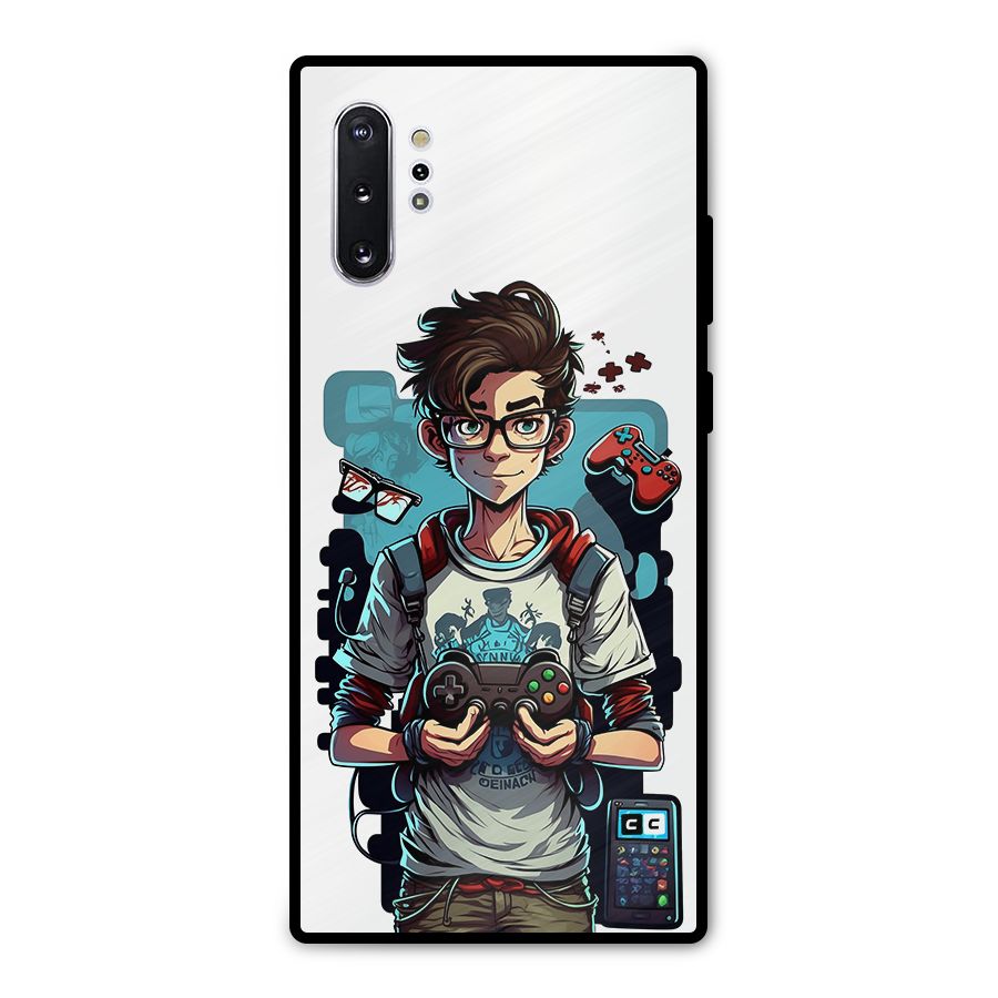 Cool Gamer Guy Metal Back Case for Galaxy Note 10 Plus