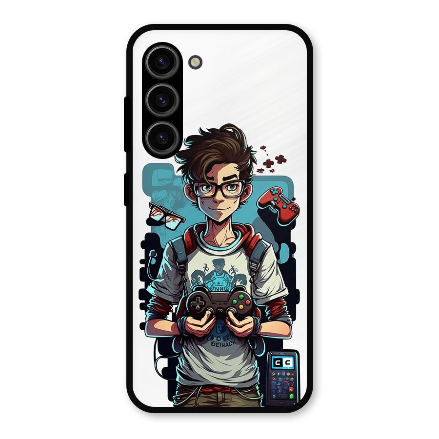 Cool Gamer Guy Metal Back Case for Galaxy S23