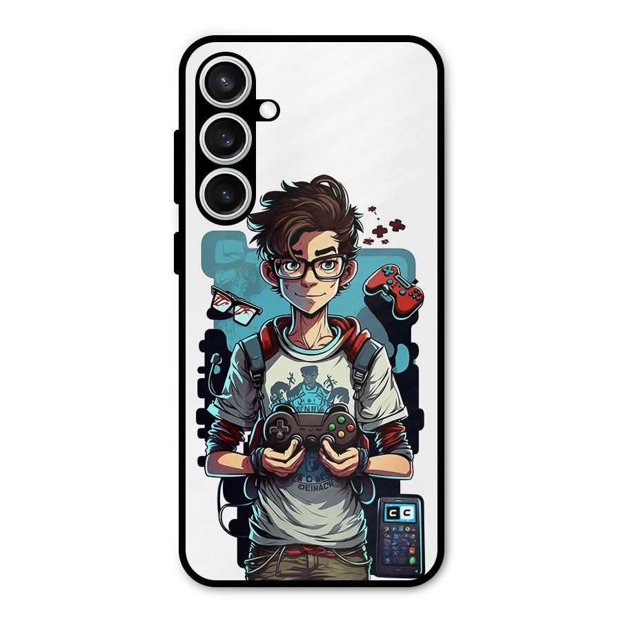 Cool Gamer Guy Metal Back Case for Galaxy S23 FE