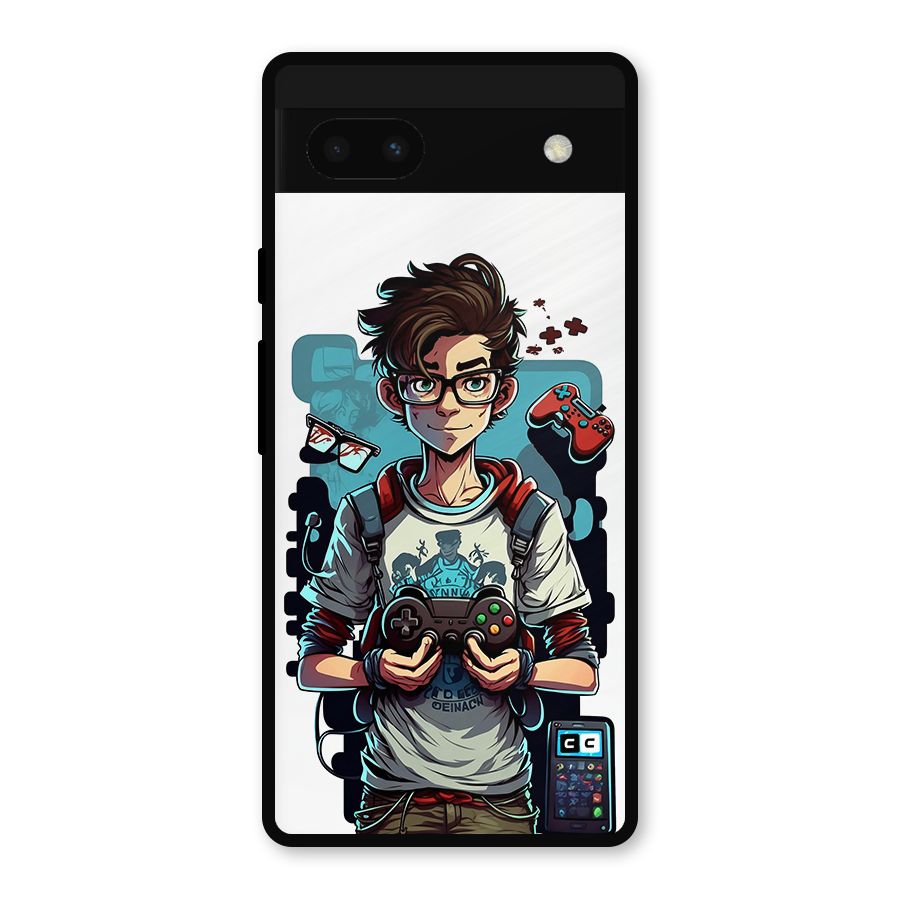 Cool Gamer Guy Metal Back Case for Google Pixel 6a
