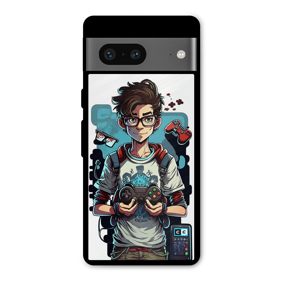 Cool Gamer Guy Metal Back Case for Google Pixel 7