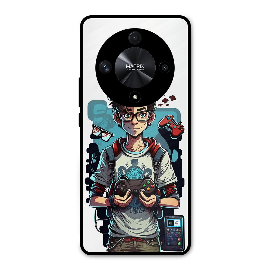 Cool Gamer Guy Metal Back Case for Honor X9b