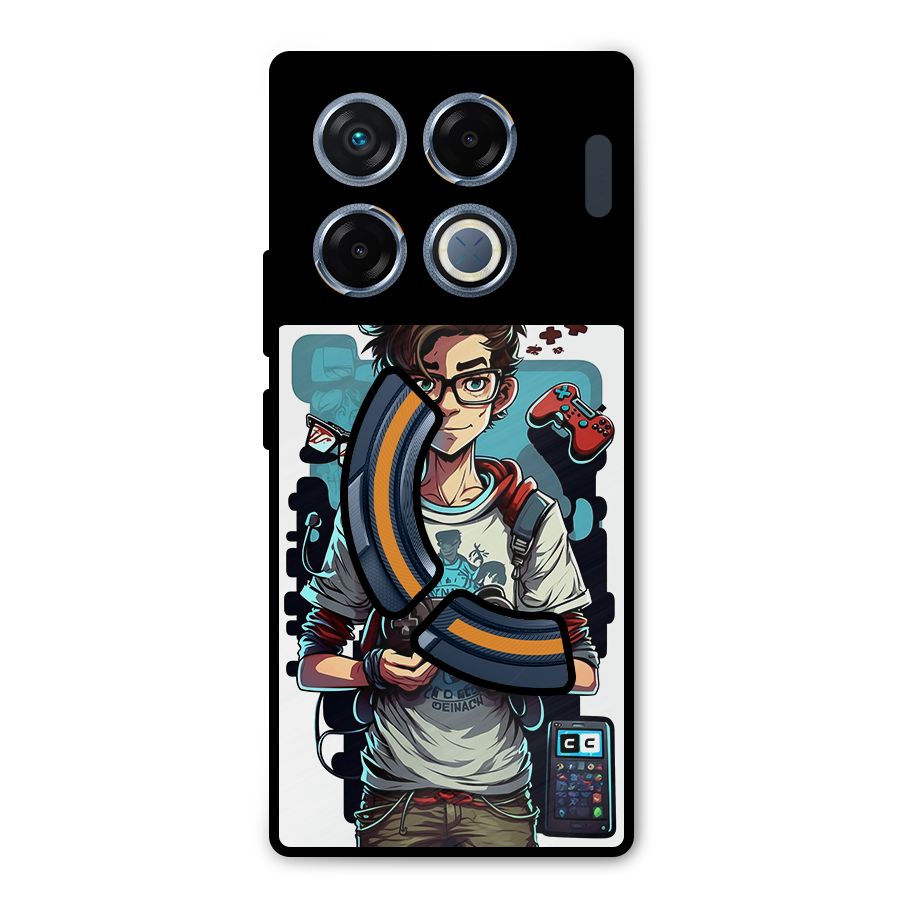 Cool Gamer Guy Metal Back Case for Infinix GT 20 Pro