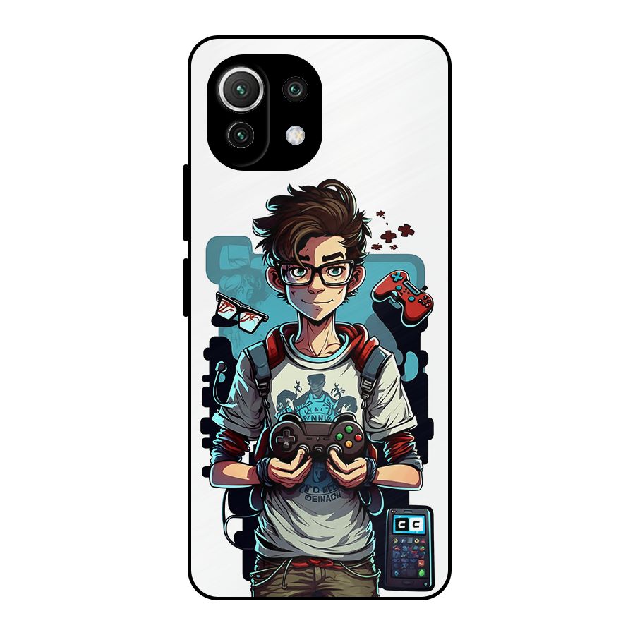 Cool Gamer Guy Metal Back Case for Mi 11 Lite