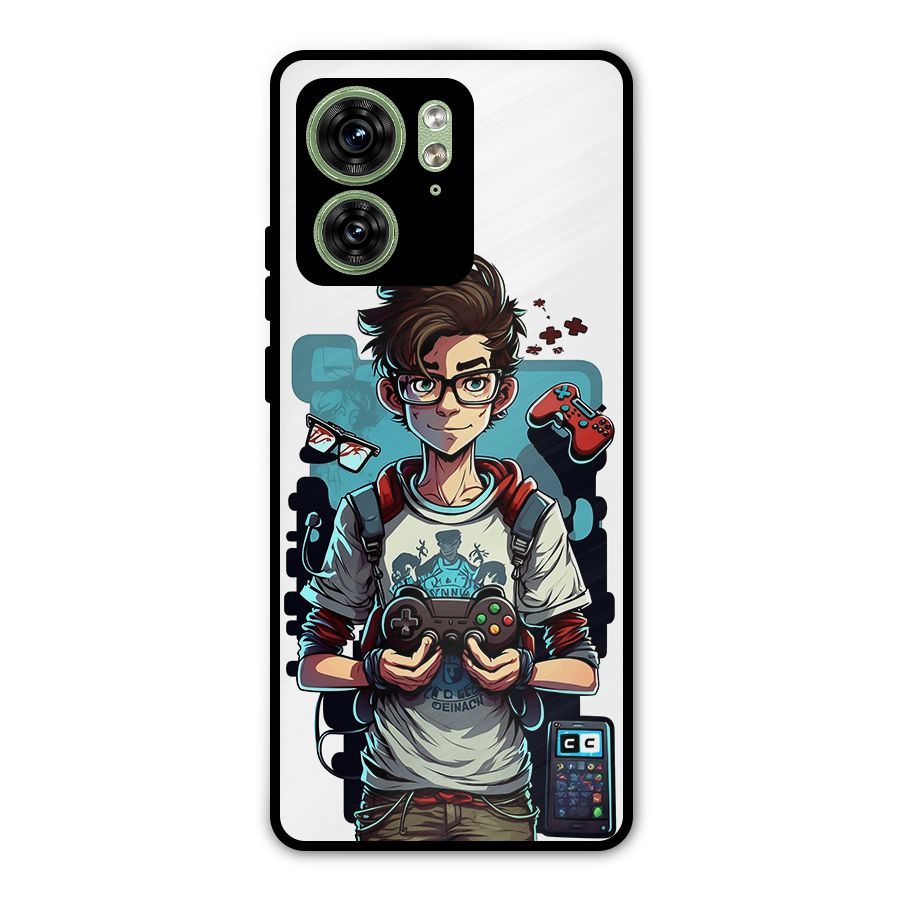 Cool Gamer Guy Metal Back Case for Motorola Edge 40 5G