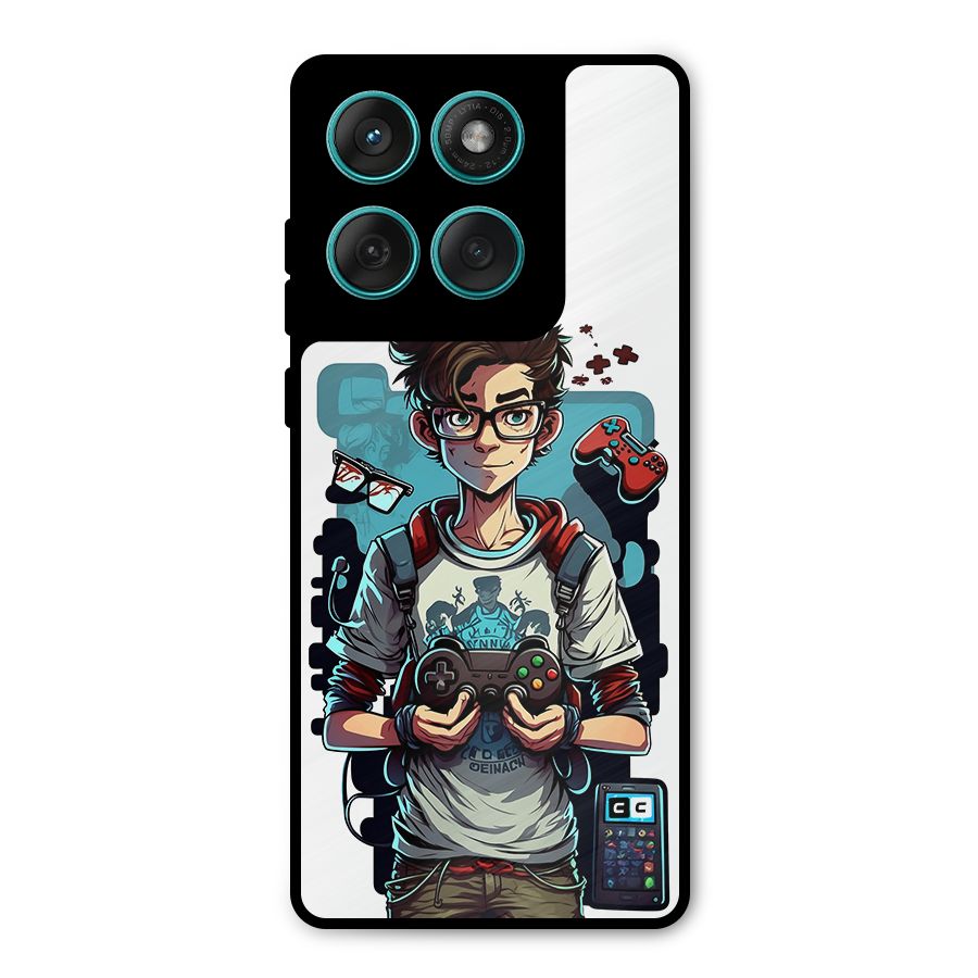 Cool Gamer Guy Metal Back Case for Motorola Edge 60 Fusion