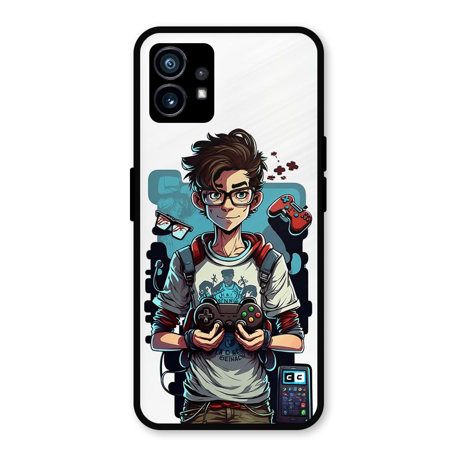 Cool Gamer Guy Metal Back Case for Nothing Phone 1