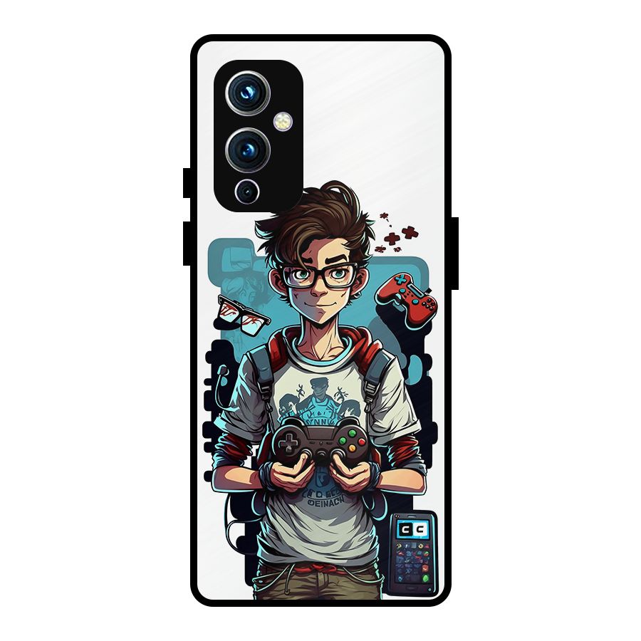 Cool Gamer Guy Metal Back Case for OnePlus 9