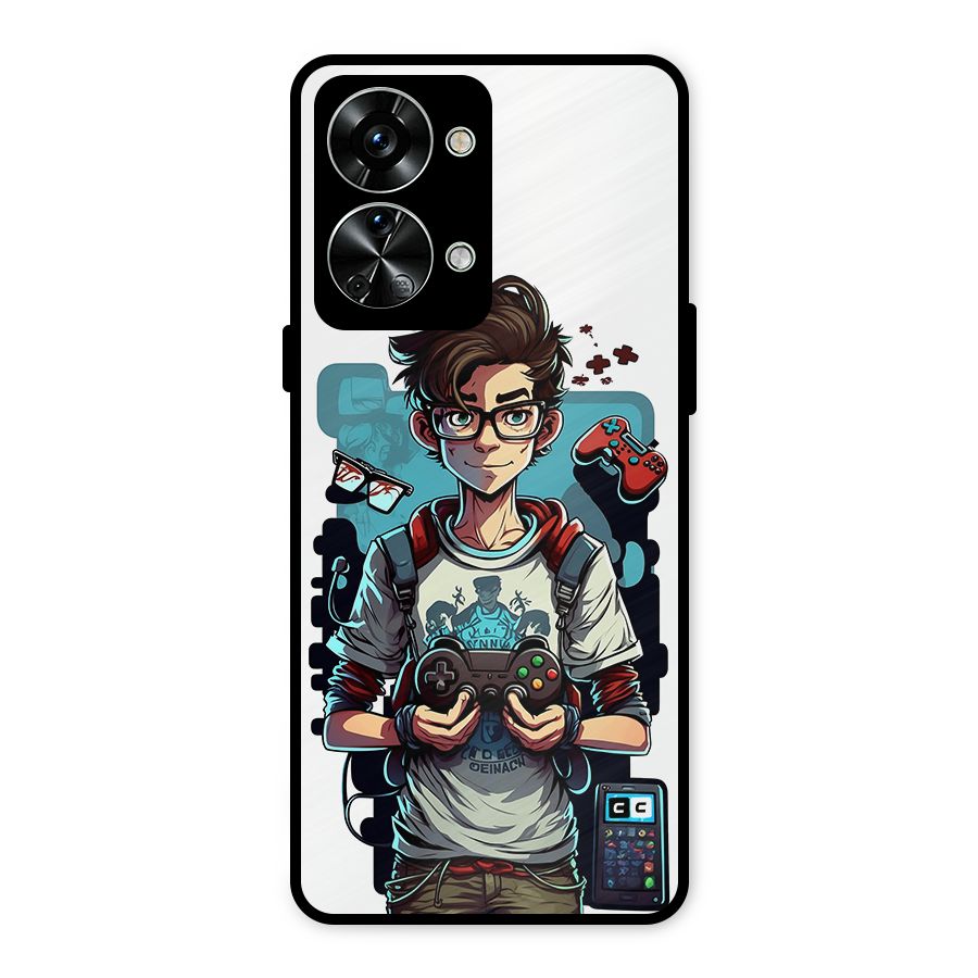 Cool Gamer Guy Metal Back Case for OnePlus Nord 2T