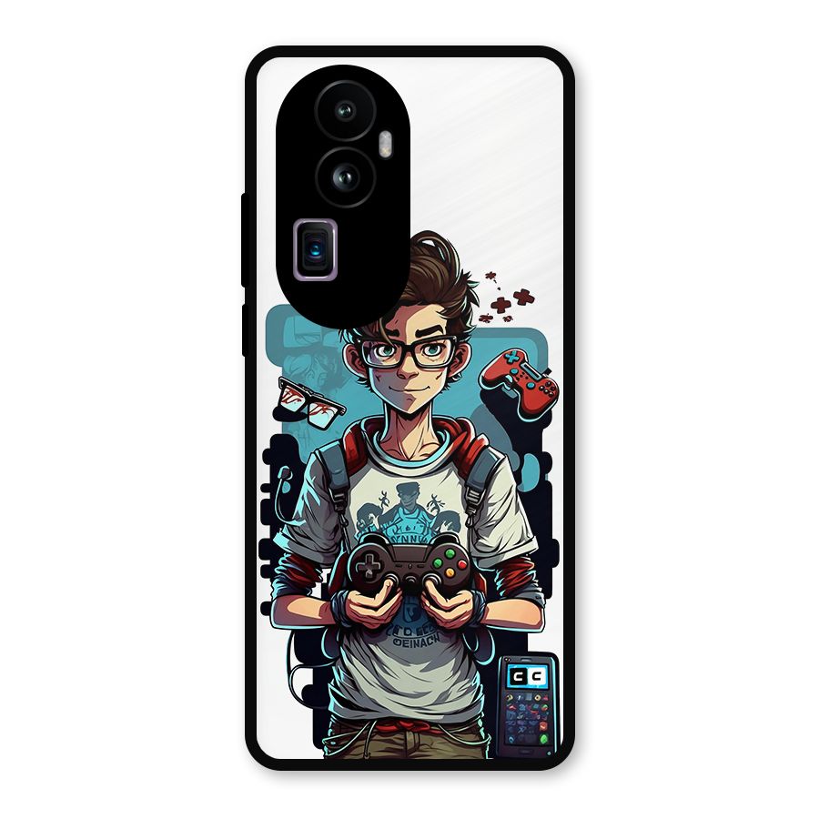 Cool Gamer Guy Metal Back Case for Oppo Reno10 Pro Plus