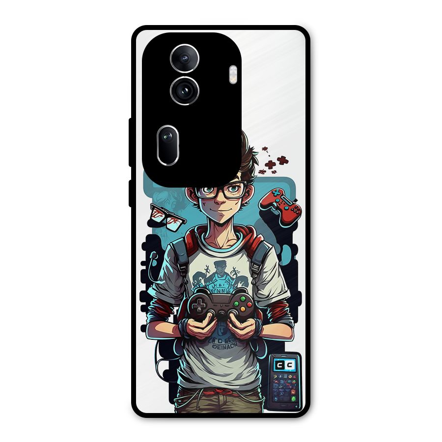 Cool Gamer Guy Metal Back Case for Oppo Reno11 Pro 5G