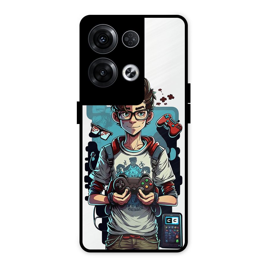 Cool Gamer Guy Metal Back Case for Oppo Reno8 Pro 5G