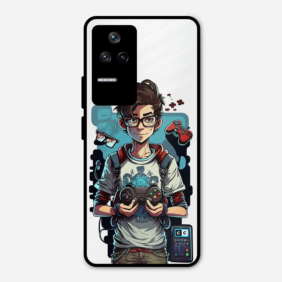 Cool Gamer Guy Metal Back Case for Poco F4 5G