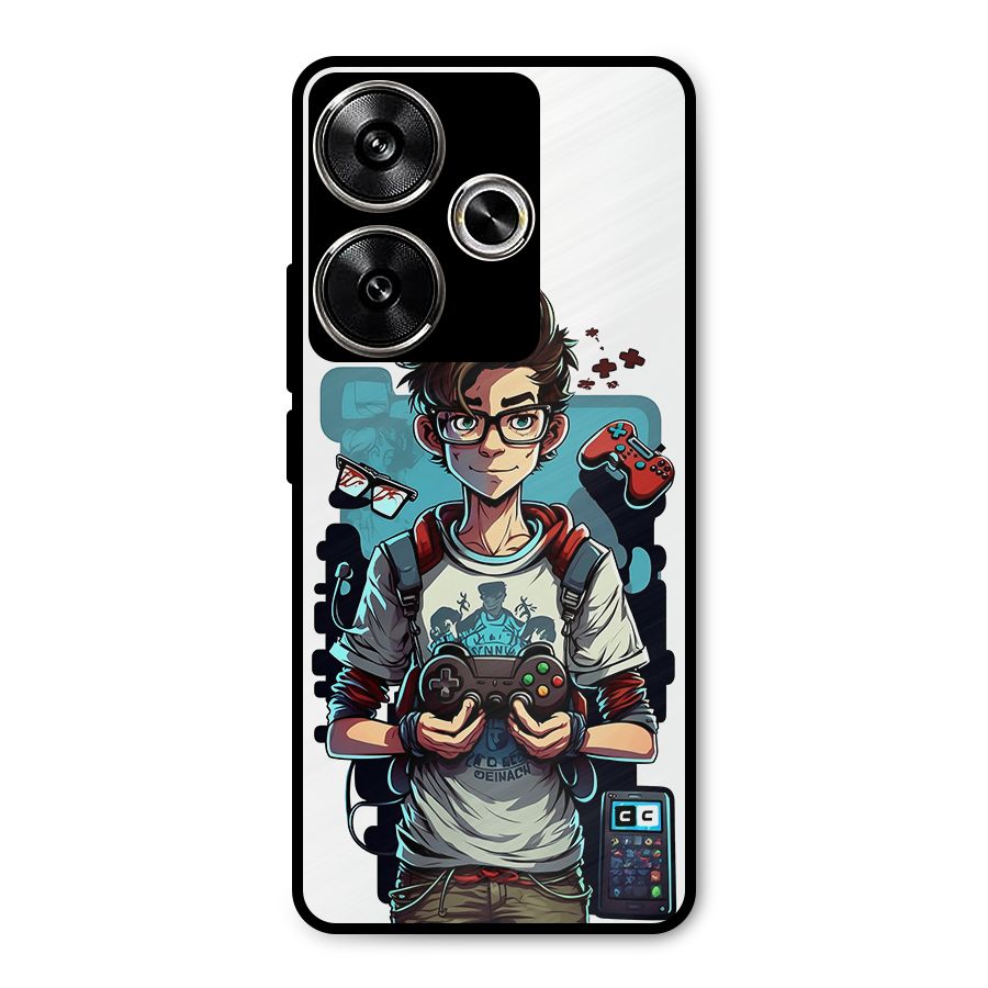 Cool Gamer Guy Metal Back Case for Poco F6
