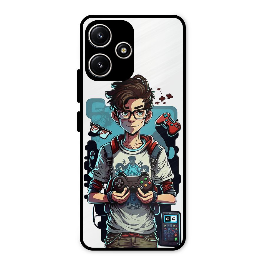 Cool Gamer Guy Metal Back Case for Poco M6 Pro