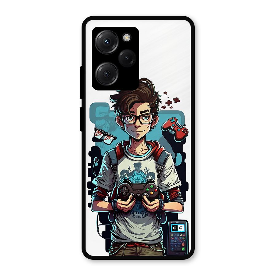 Cool Gamer Guy Metal Back Case for Poco X5 Pro