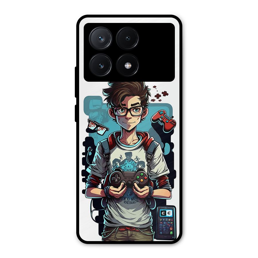 Cool Gamer Guy Metal Back Case for Poco X6 Pro