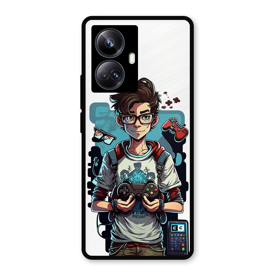 Cool Gamer Guy Metal Back Case for Realme 10 Pro Plus