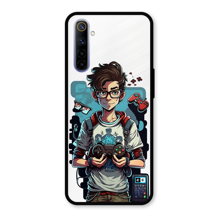 Cool Gamer Guy Metal Back Case for Realme 6i