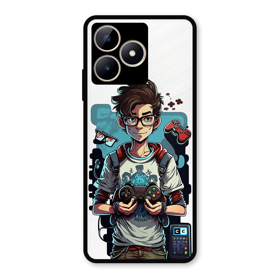 Cool Gamer Guy Metal Back Case for Realme C53