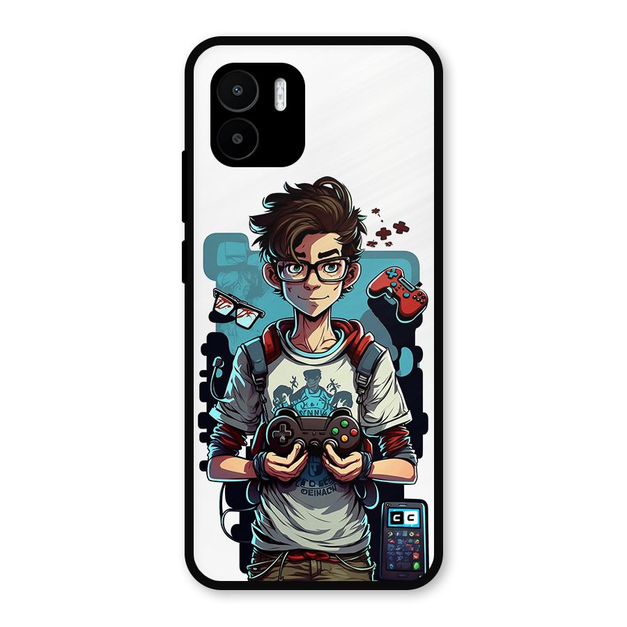 Cool Gamer Guy Metal Back Case for Redmi A2